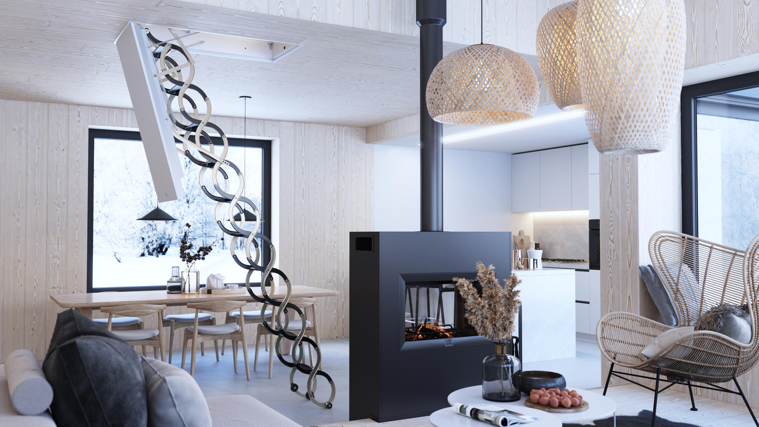 Protipožární půdní schody Lusso PP